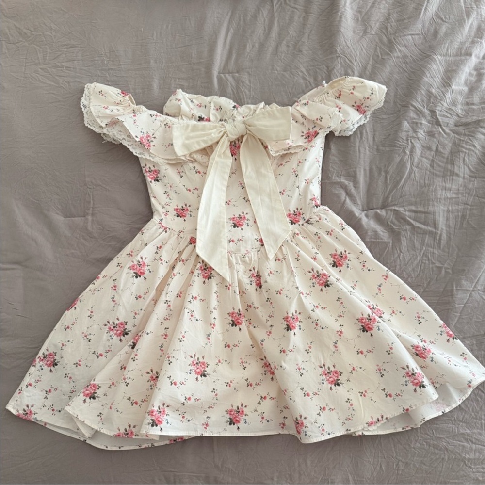 House of CB Jaime Floral Off-Shoulder Dress with Bow - Picture 6 of 6